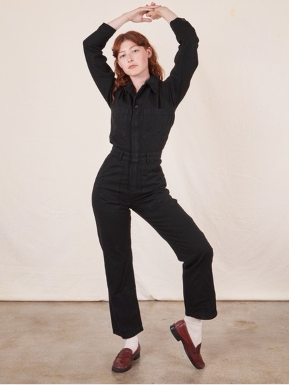 Big Bud Press Black Women's Utility Jumpsuit coveralls size large new